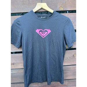 Vtg Y2K Roxy Logo Hot‎ Pink Rashguard Size Medium